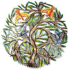 Tree of Life with Flock of Birds Haitian Steel Drum Wall Art, 24"