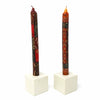 Unscented Hand-Painted Dinner Candles, Set of 2 (Bongazi Design)