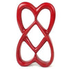 8-inch Soapstone Connected Hearts Sculpture in White