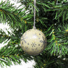 Handpainted Ornaments, Silver Snowflakes, Set of 3