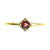Garnet Gemstone 18K Gold-Plated Stackable Ring