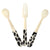 Handmade Natural Bone 3-Piece Appetizer Set - 2 Spoons and 1 Fork