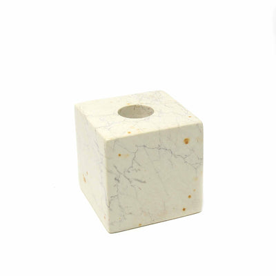 Cube Soapstone Candle Holders, Set of 2
