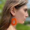 Maasai Bead Orange Teardrop Earrings