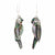 Alpaca Silver Abalone Parrot Earrings