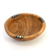 Small Olive Wood Bowl with Batik Bone Inlay, 4-inch