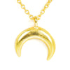 Handmade Bull Horn Choker Brass Necklace with Matte Gold Finish