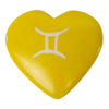 Handcarved Zodiac Kisii Soapstone Hearts, Set of 5: GEMINI