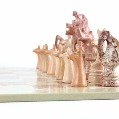 Hand Carved Soapstone Safari Animal Chess Set