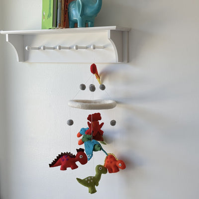 Dinosaur Volvano Nursery Felt Mobile
