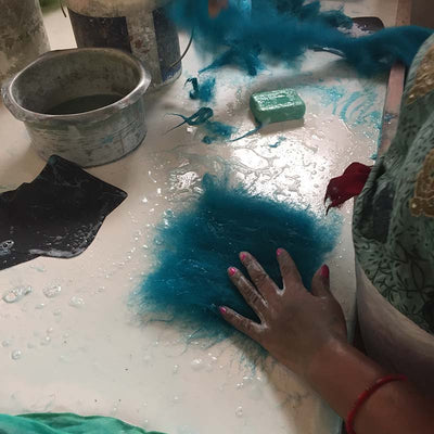 Global Crafts Felt Casserole Trivet, Classic Christmas – Handmade Eco-Friendly Felt Décor, Fair Trade, Sustainably Made by Artisans