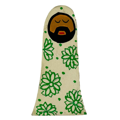 Handpainted Holy Family Mango Wood Nativity Set  (4 pieces)