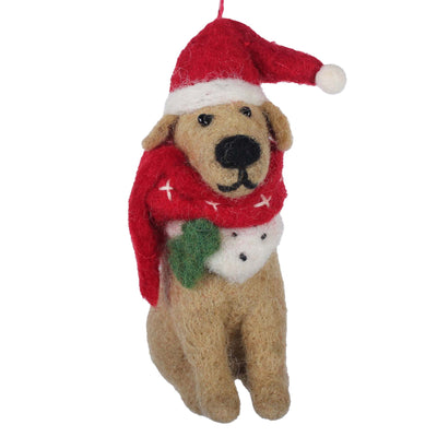 Golden Lab Felt Christmas Ornament