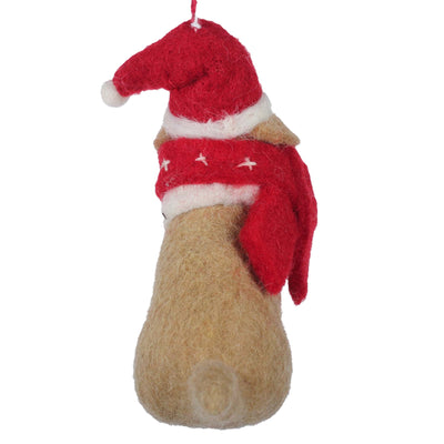 Golden Lab Felt Christmas Ornament