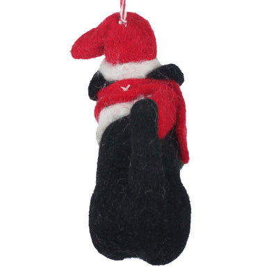 Black Lab Felt Christmas Ornament