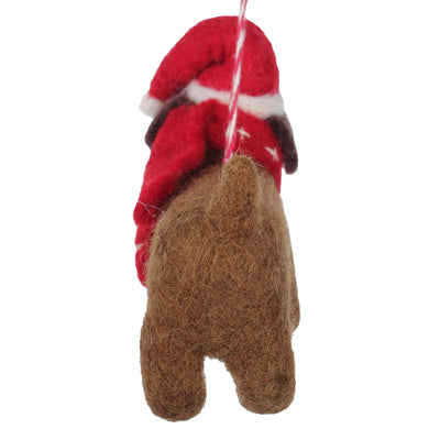 Daschund Felt Christmas Ornament