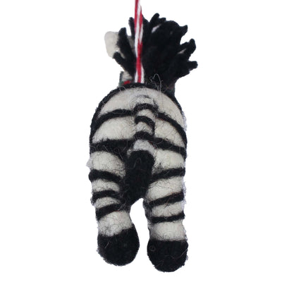 Christmas Zebra Felt Christmas Ornament