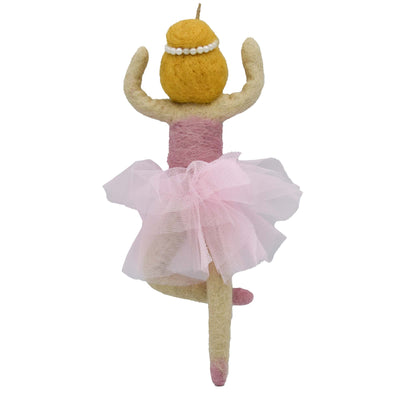 Ballerina Felt Christmas Ornament, Blonde