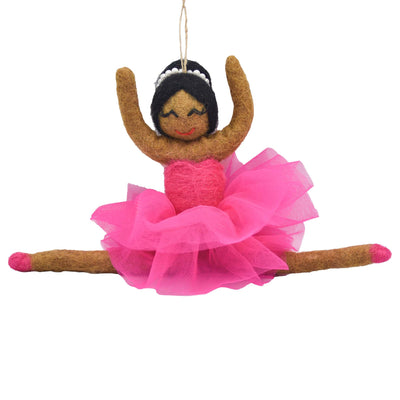 Ballerina Felt Christmas Ornament, Raven