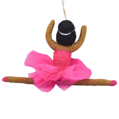 Ballerina Felt Christmas Ornament, Raven