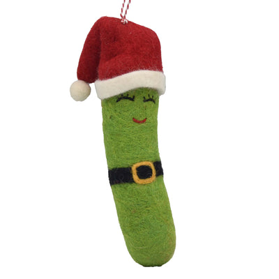 Mr. Claus Pickle Felt Christmas Ornament