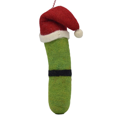 Mr. Claus Pickle Felt Christmas Ornament