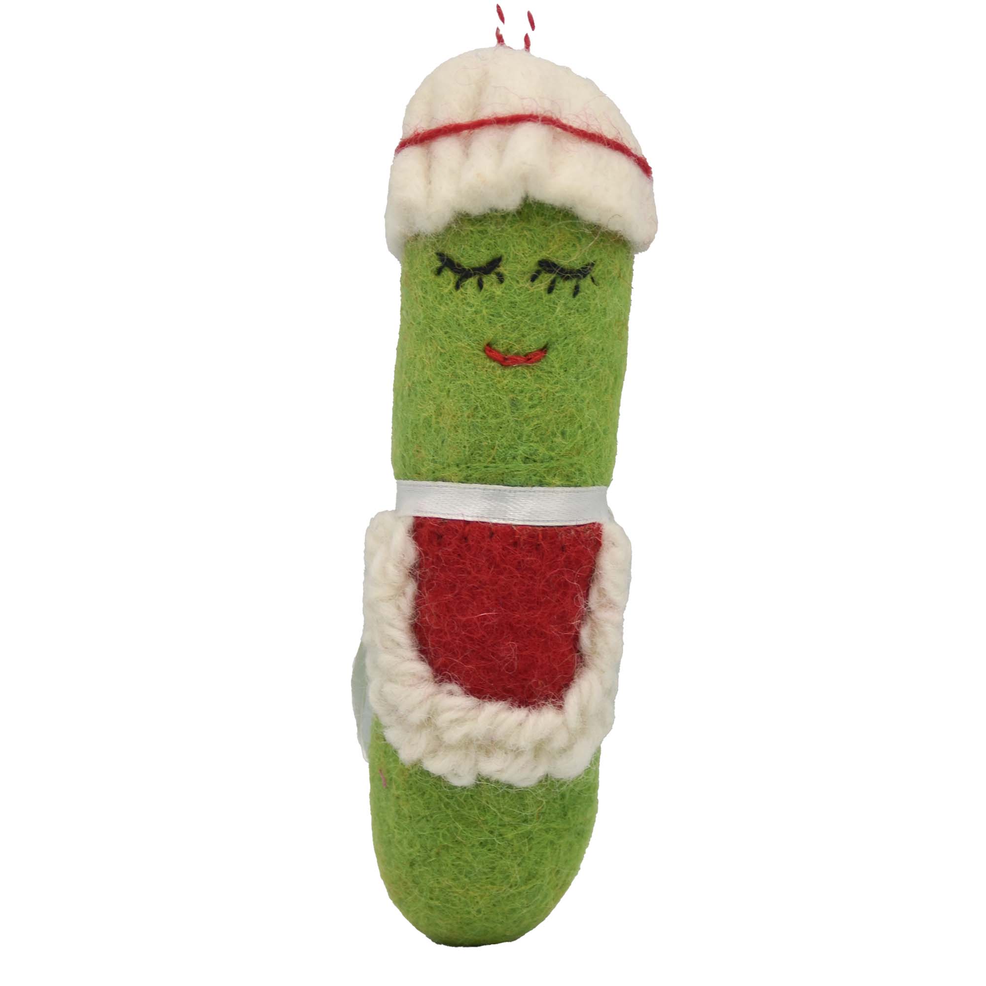 Mrs. Claus Pickle Felt Christmas Ornament