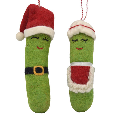 Mrs. Claus Pickle Felt Christmas Ornament