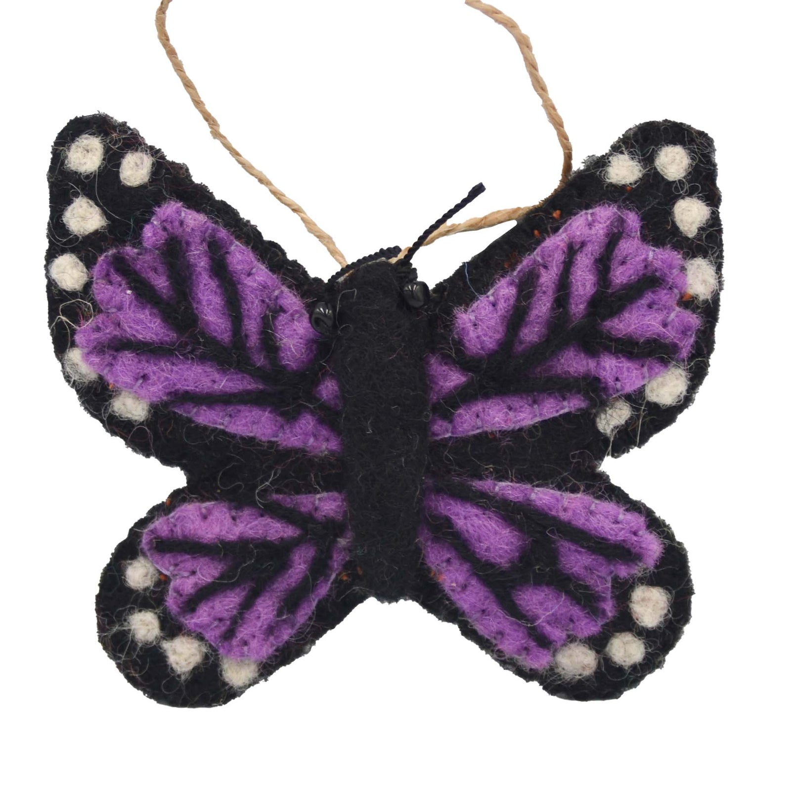 Butterfly Felt Christmas Ornament, Purple
