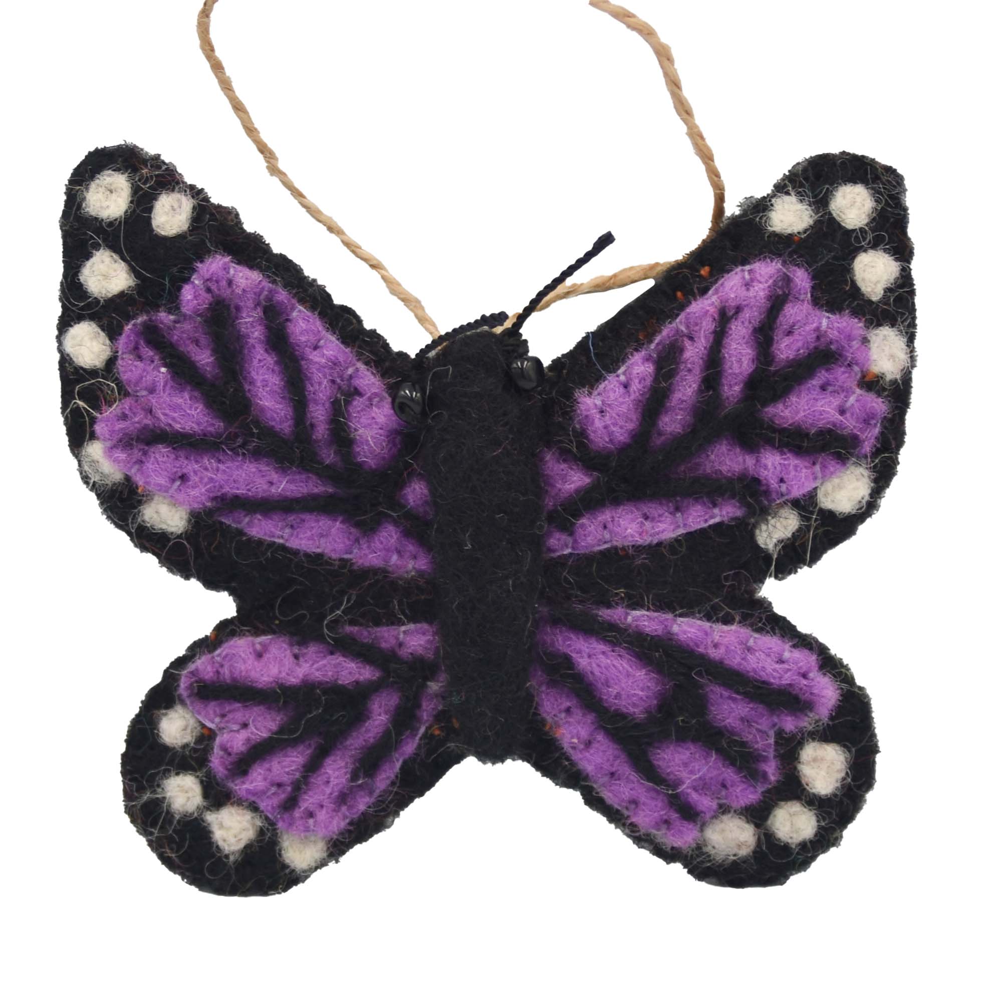 Butterfly Felt Christmas Ornament, Purple