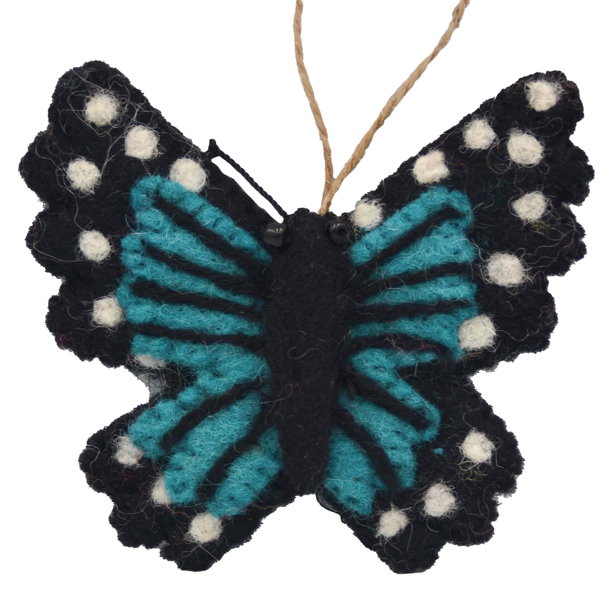 Butterfly Felt Ornament, Turquoise
