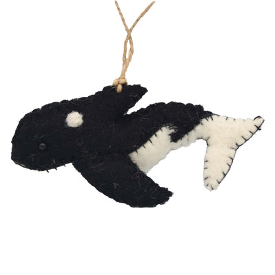 Orca Felt Christmas Ornament