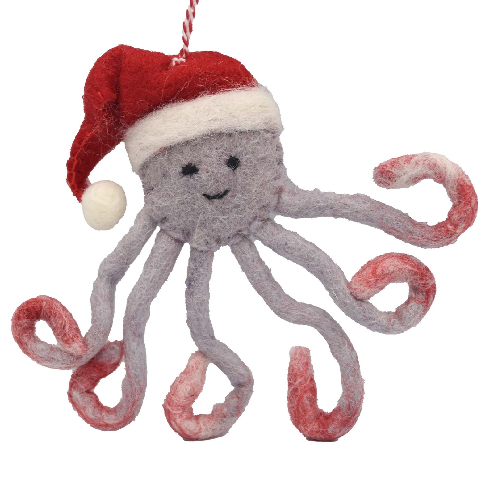 Octopus Felt Christmas Ornament