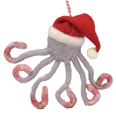 Octopus Felt Christmas Ornament