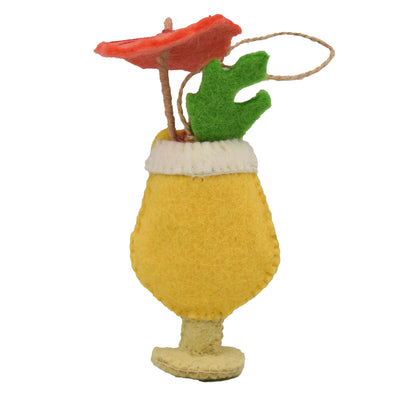 Pina Colada Felt Christmas Ornament