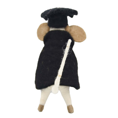 Graduate Mouse Felt Christmas Ornament