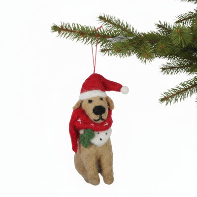 Golden Lab Felt Christmas Ornament
