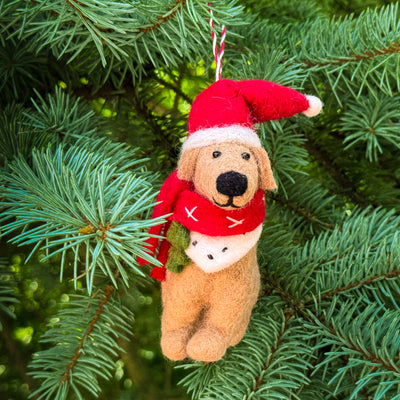 Golden Lab Felt Christmas Ornament