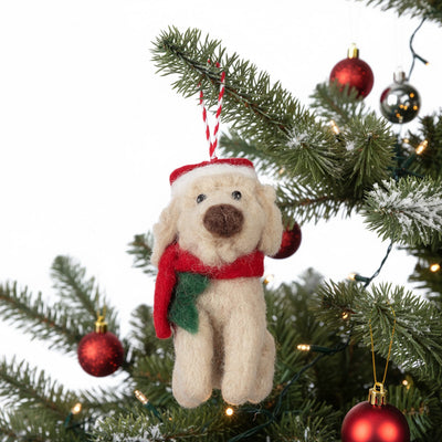 Labradoodle Felt Christmas Ornament