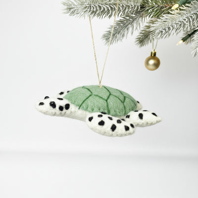 Spotty Tortoise Felt Christmas Ornament
