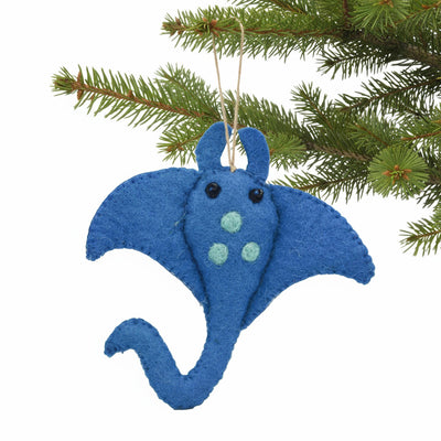Sting Ray Felt Christmas Ornament