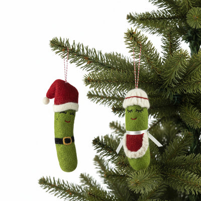 Mr. Claus Pickle Felt Christmas Ornament