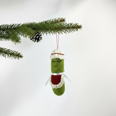 Mrs. Claus Pickle Felt Christmas Ornament