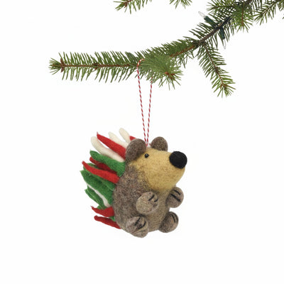 Christmas Hedgehog Felt Christmas Ornament