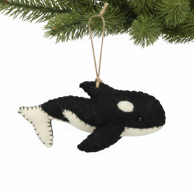 Orca Felt Christmas Ornament