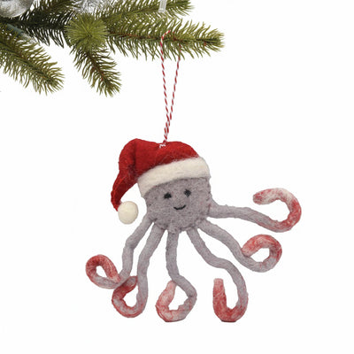 Octopus Felt Christmas Ornament
