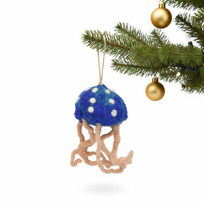 Jellyfish Felt Christmas Ornament