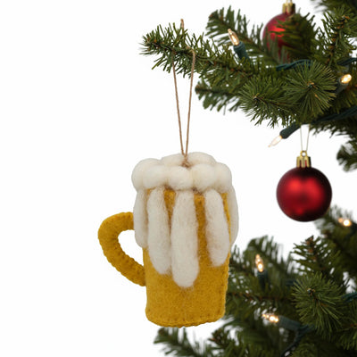 Beer Mug Felt Christmas Ornament