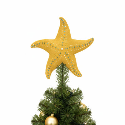 Starfish Christmas Tree Topper Felt Ornament