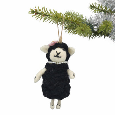 Black Sheep Felt Christmas Ornament